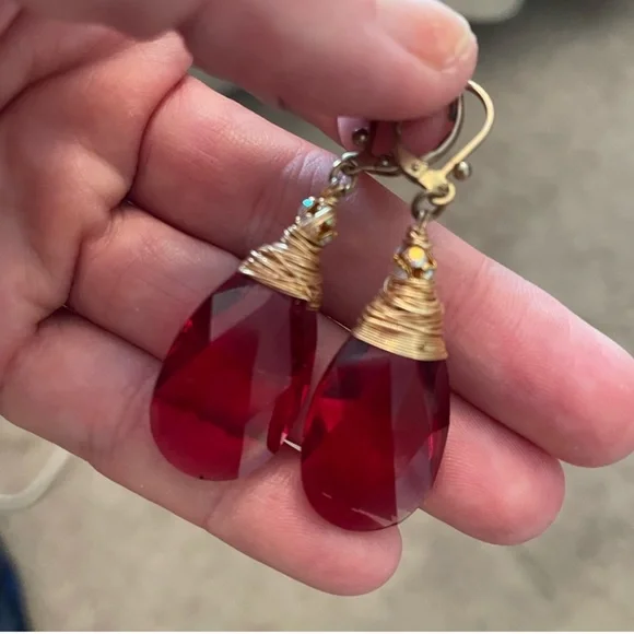 Handmade drop earrings - Picture 2 of 6